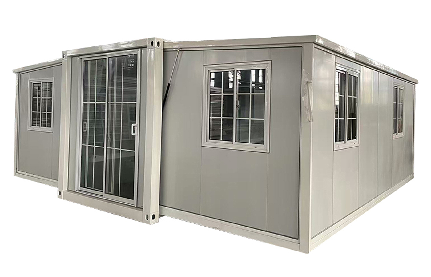 바닥에서 천장까지 이어지는 창문이 있는 20피트 현대식 확장형 컨테이너 맞춤형 매장 바닥에서 천장까지 이어지는 창문이 있는 20피트 현대식 확장형 컨테이너 맞춤형 매장