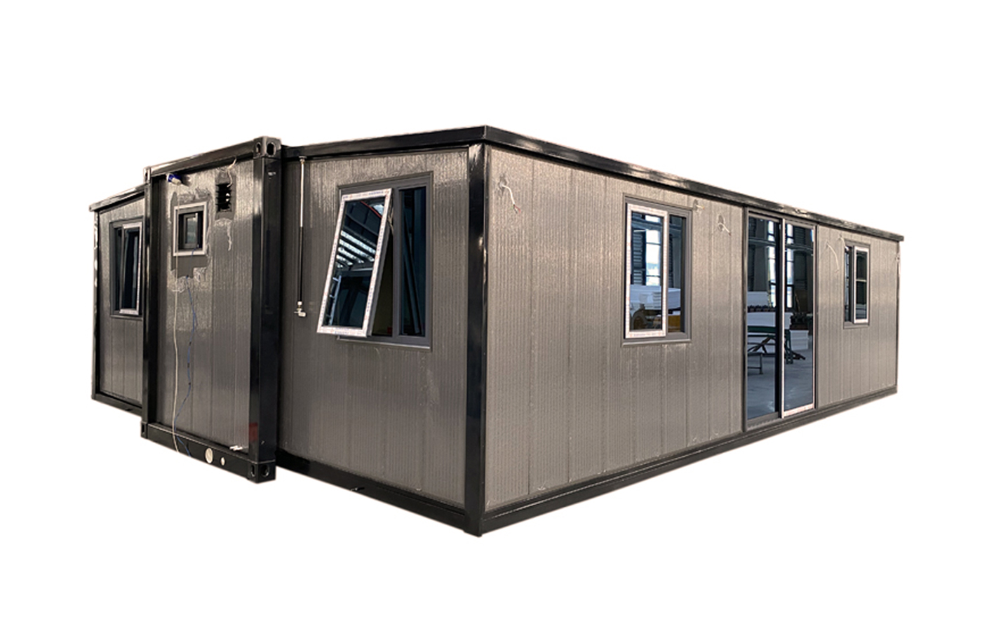 금속 외부 거싯 플레이트가 있는 40피트 높은 럭셔리 맞춤형 30피트 확장 가능 컨테이너